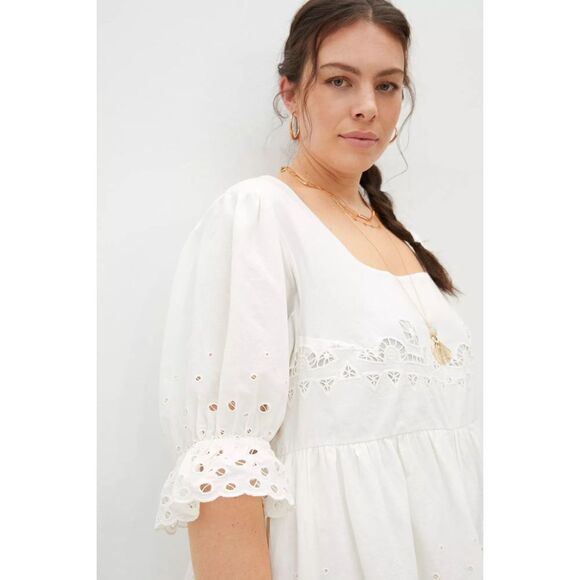 Anthropologie -Audrina Eyelet Mini Dress - Picture 9 of 13